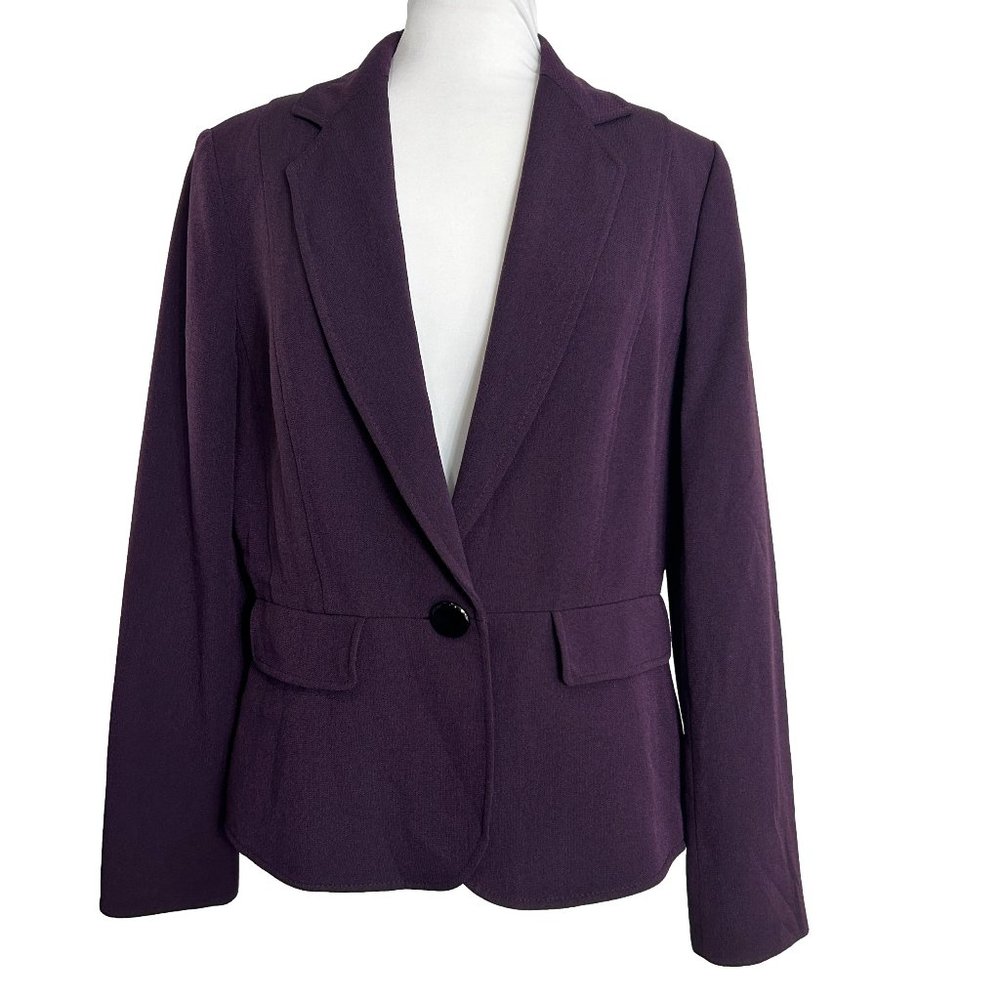 Jones Studio Separates Womens Size 8 Purple Blazer Jacket Lined Career